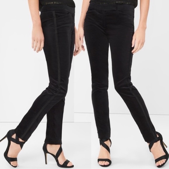 White House Black Market Pants - NWT WHBM Black Velvet Slim Ankle Pants Size 4S